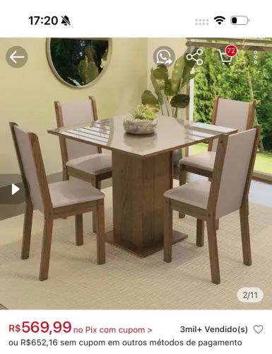 VENDO - MESA AMADEIRADA