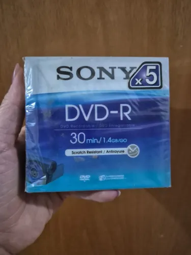 Relíquia lacrada! Pack 5 Mini DVD-R SONY