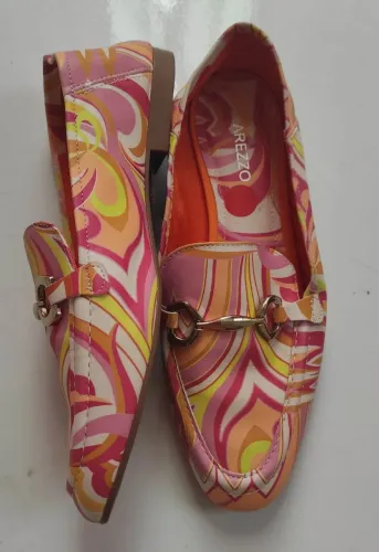 MOCASSIM SALTO RASTEIRO FEMININO LARANJA AREZZO
