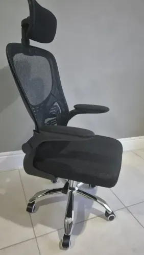 Cadeira de Escritório Ergonômica Luxo com Apoio de Lombar e Cabeça - Nova na Caixa