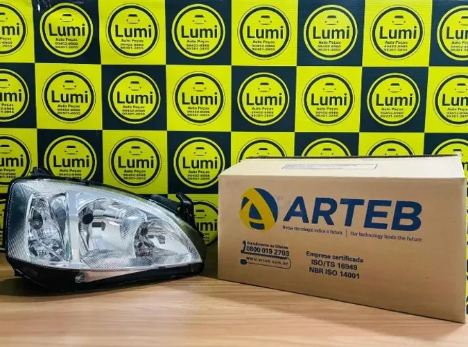 Promoção - Farol Corsa / Montana 04/10 Cromado Arteb - NOVO