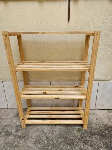 Estante/Sapateira 4 Prateleira Pinus