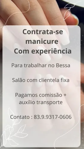 Vaga para manicure no Bessa