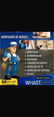 Montagem de móveis em gerais planejados e industriais 