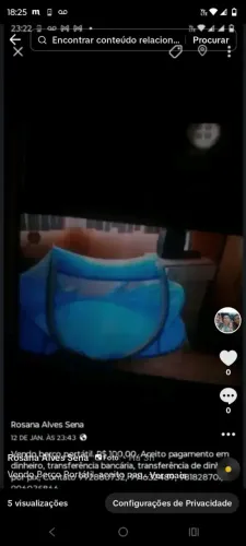 Vendo berço portátil R$ 149,00 
