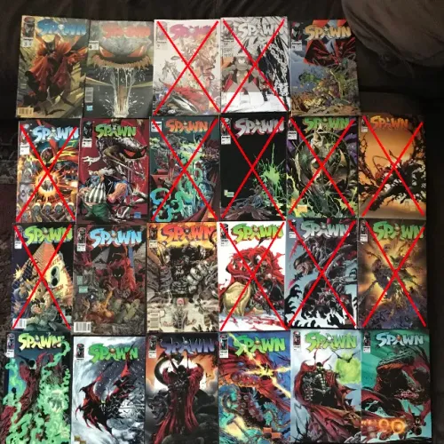 Lote Coleção HQs Gibis Quadrinhos Marvel Dc Spawn Importados e Raros