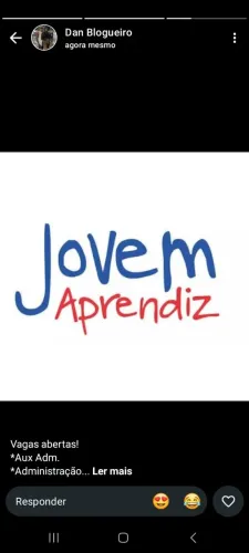 Vaga de 14 a 24 anos