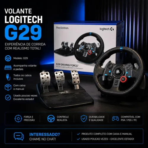 Volante G29 com pedais