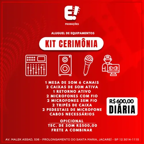 Aluguel de Equipamentos de Som - Kit Cerimônia