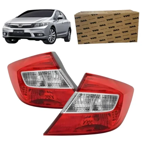 Par de Lanterna traseira Honda Civic 2012 ao 2016 TYC