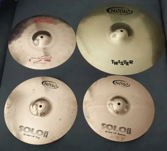 Kit Pratos Bateria Orion (Hi-Hat, Ataque, Condução) + Bag Novo