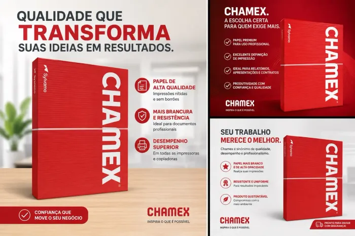 ? PAPEL SULFITE CHAMEX A4 - CAIXA FECHADA