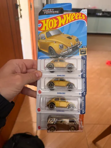 3 Fuscas dourado bumblebee VW t3 hot wheels