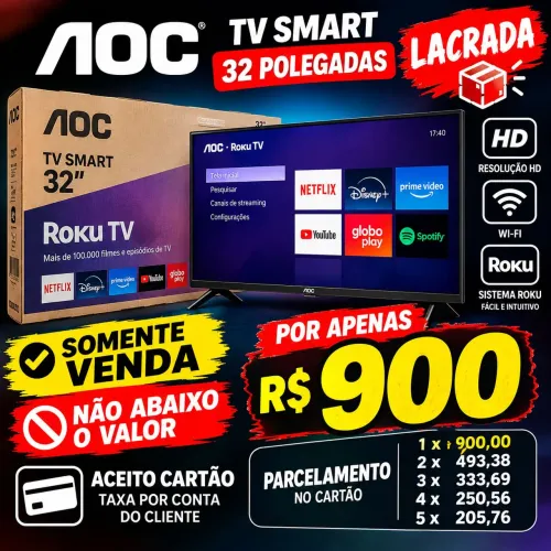 Tv AOC 32 POLEGADAS LACRADA