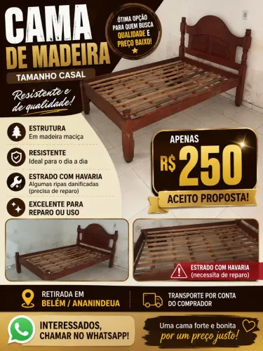 CAMA DE CASAL À VENDA