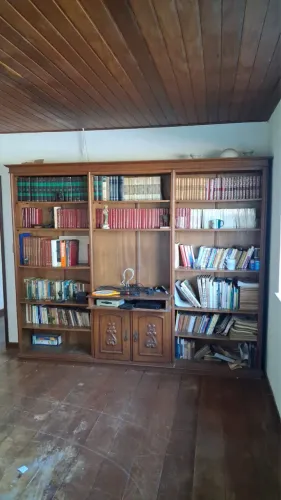Vendo estante para sala e livros.