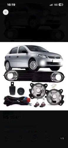 Farol de milha gol g 5