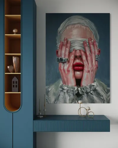 Pintura a óleo de artista russo
