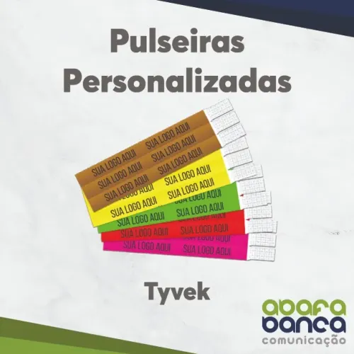 1000 Pulseiras de Festa Tyvek Personalizadas