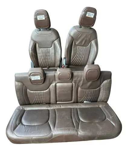 Jogo Banco Completo Fiat Toro 2020 Couro Marrom-claro