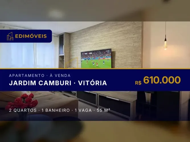 Jardim Camburi: Apartamento 2 quartos com sol da manhã e perto da praia
