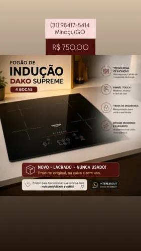 Fogão de indução Dako Supreme