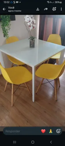 Mesa pés de palito quarto cadeiras or design