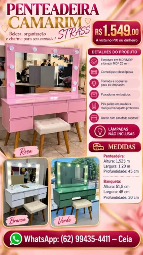 PENTEADEIRA STRASS VERDE