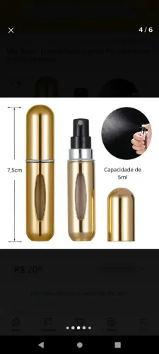 Mini Porta Perfume - Spray - Frasco Recarregável 
