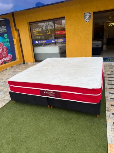 Colchão KING + base Box COM MASSAGEADOR SEMINOVO