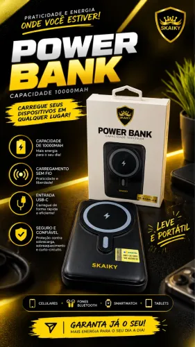 Powerbank 10.000 MAH Skaiky Indução