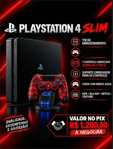 Vendo PS4 bem conservado