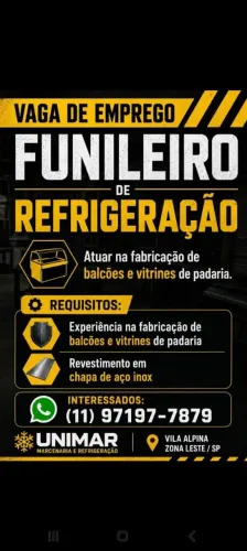 Funileiro de refrigeraçao contrata