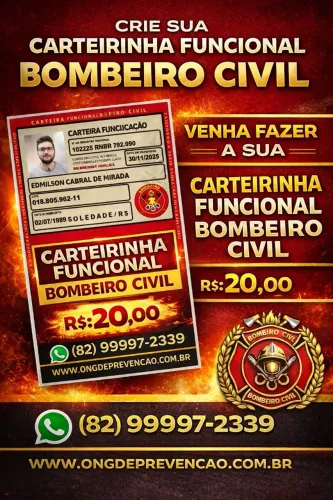 CARTEIRINHA BOMBEIRO CIVIL