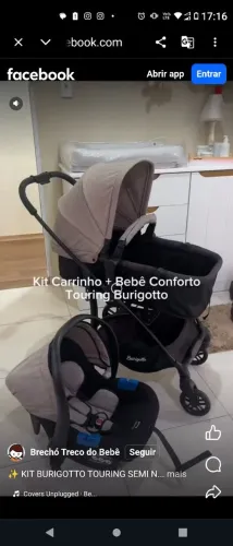 Carinho de bebê e kit Burigotto Criciúma