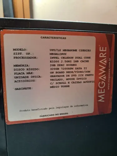 computador antigo Celeron E3300 2.5ghz