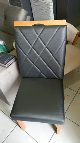 Cadeiras novas pronta entrega preta ou bege tecido factor estilo corino