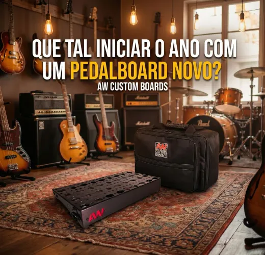 Pedalboard Aw Custom 50x30 Cpmpleto com Bag e elétrica