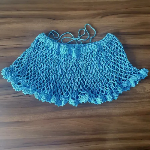 Saia azul Moda praia