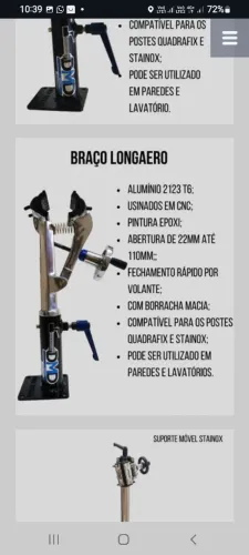 2 suportes longaero manutenção bike