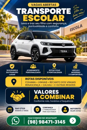 Transporte Escolar em São Luís - Cohama, Vinhais e Região