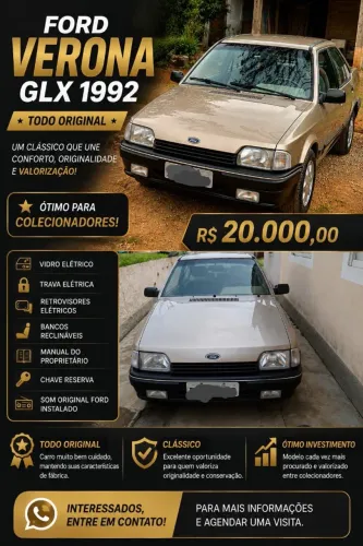 Ford Verona GLX 1.8 (modelo Antigo) 1992