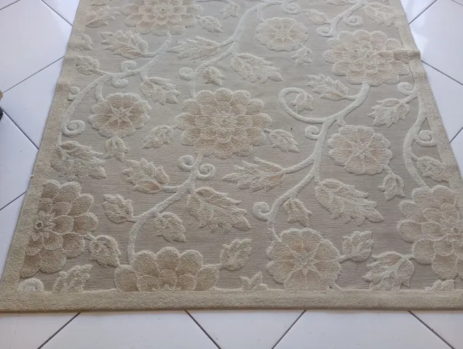 Tapete para sala com bordado 3D!