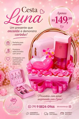Cestas. Linda Cestinha Luna linda e Completa R$:149,99