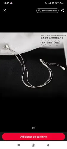 Pulseira prata 3 fios