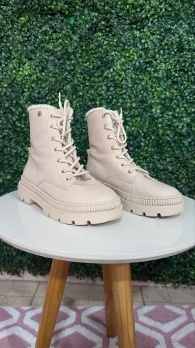 Bota Coturno Feminino 36 Off-White Via Marte Original
