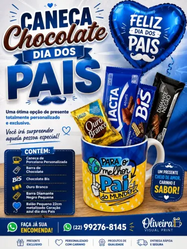 Caneca Chocolate Dia dos Pais