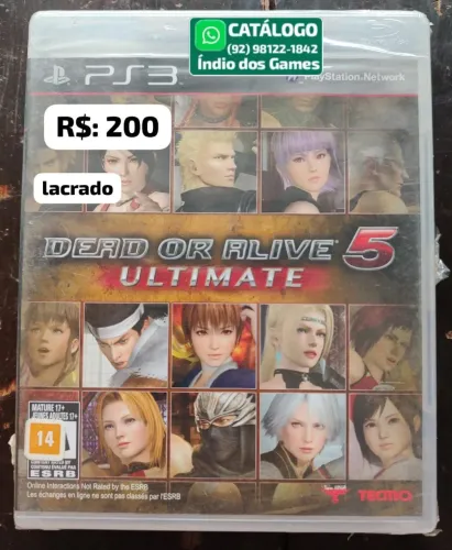 Dead Or Alive 5 Ultimate LACRADO = R$: 200