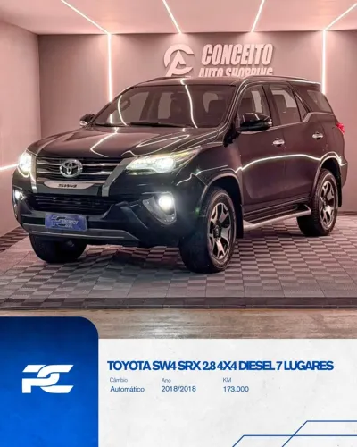 Toyota Hilux SW4 SRX 4X4 2.8 TDI 16V Dies. Aut. 2018