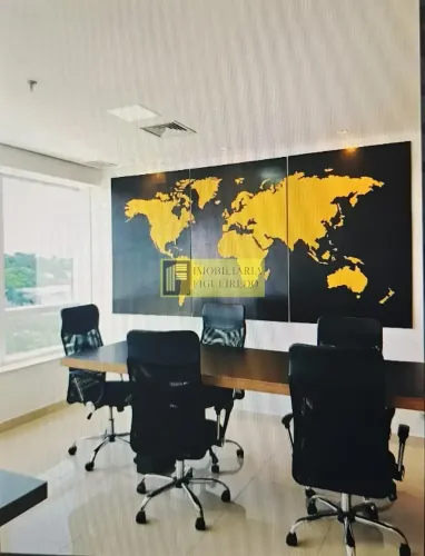 Aluga-se sala comercial 39m² mobiliada no Navarro Building, próximo do Shopping Plaza Aven